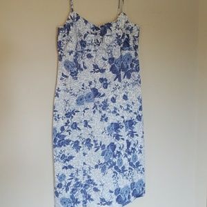 The Loft blue floral dress